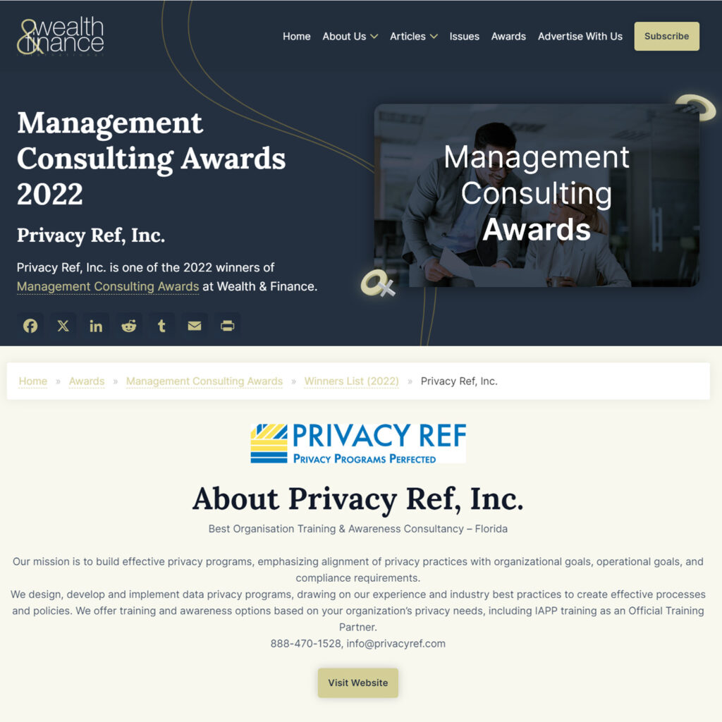 Privacy Ref - best organization